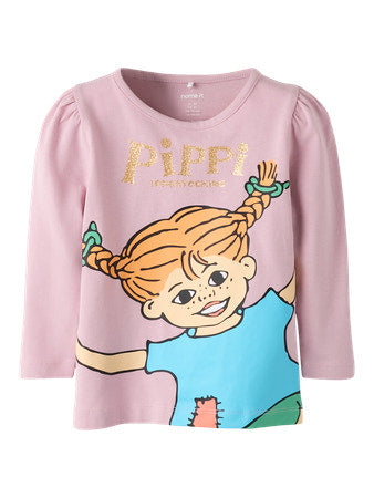 Name it Solma Pippi-tröja – Rosa
