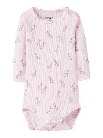 Name it Halena body – Giraff rosa