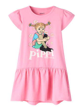 Name it Amea Pippi-klänning – Rosa