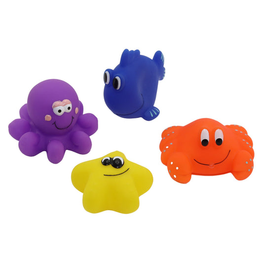 Badleksak, Sjödjur, 4-pack