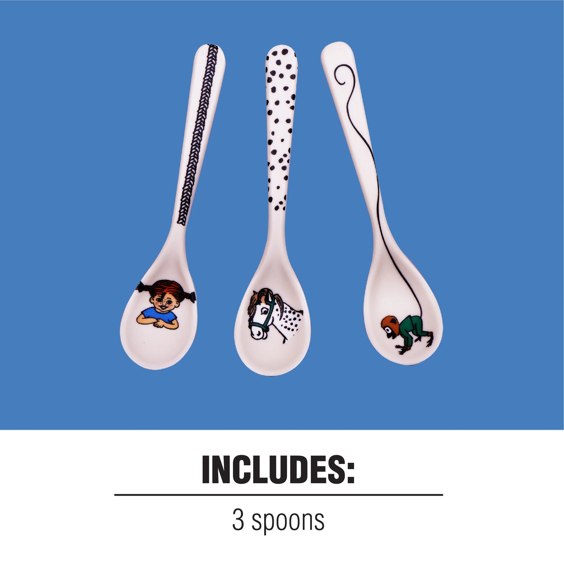 Pippi skedar 3 pack