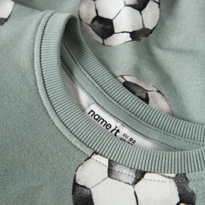 Name It Louie sweatshirt med fotbollsmönster