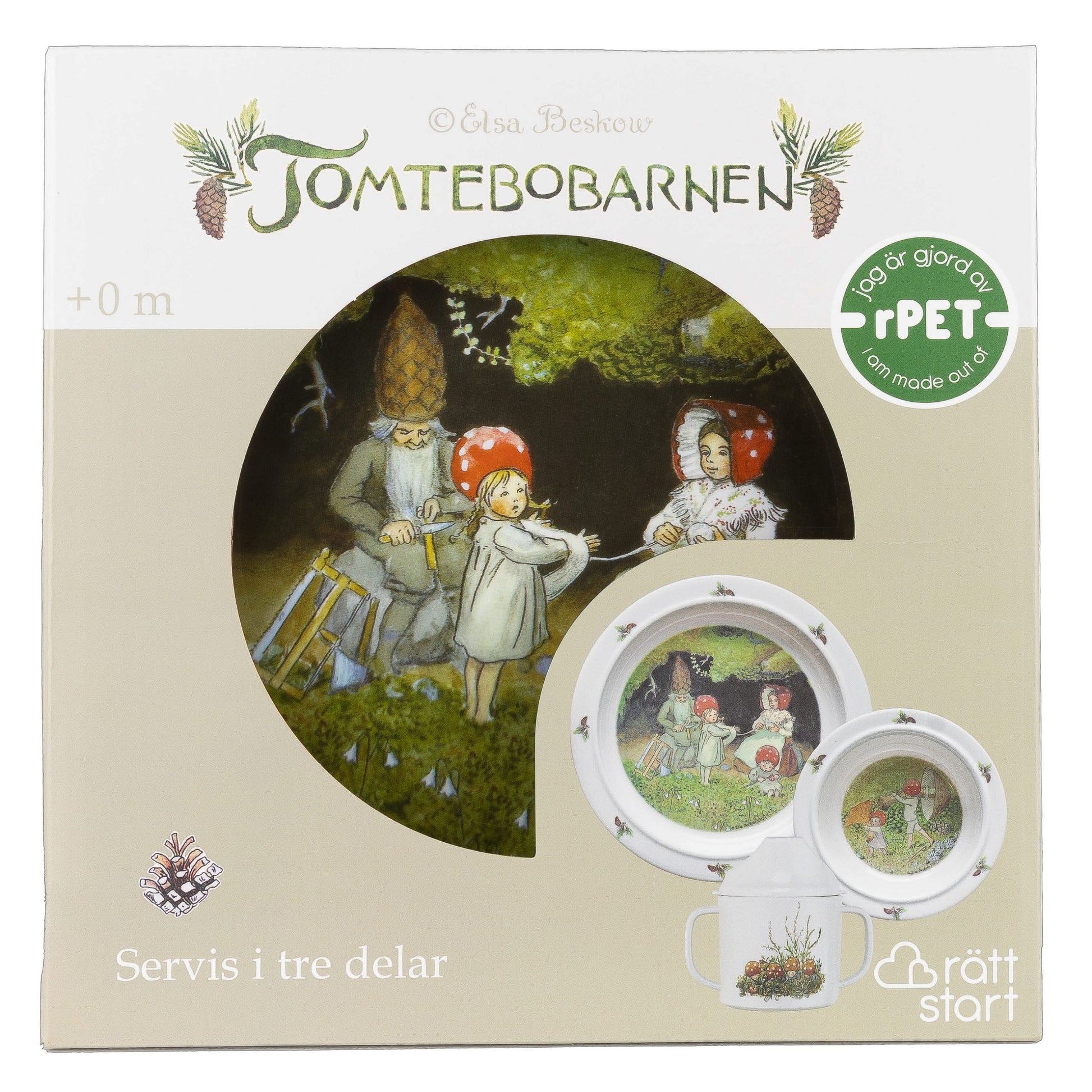 Beskow Tomtebobarnen, Barnservis, 3-del
