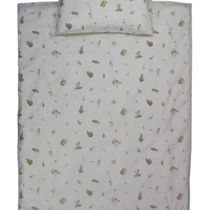 Beskow Tomtebobarnen, Påslakanset, spjälsäng, beige