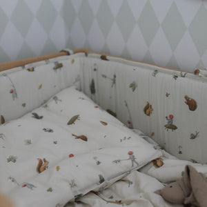 Beskow Tomtebobarnen, Påslakanset, spjälsäng, beige