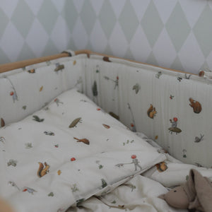 Beskow Tomtebobarnen, Påslakanset, spjälsäng, beige