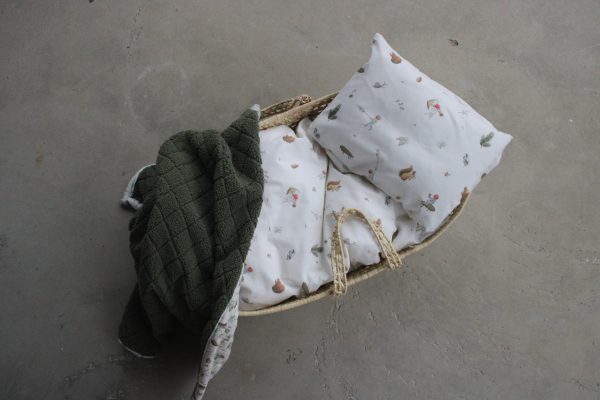 Beskow Tomtebobarnen, Påslakanset, vagn/vagga, beige