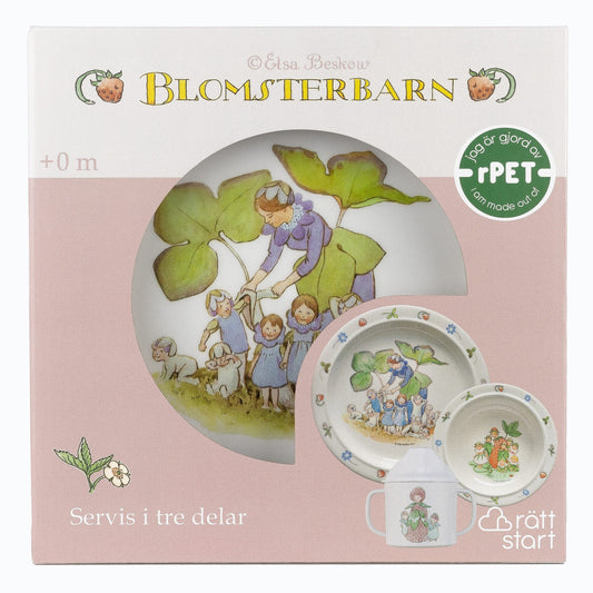 Beskow Blomsterbarn, Barnservis, 3-del