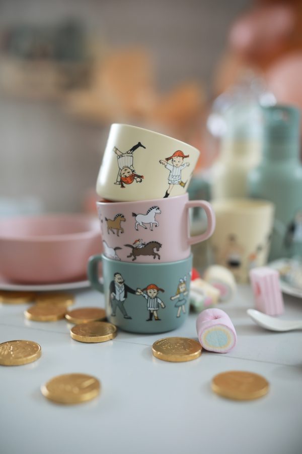 Pippi Cirkus, Mugg med handtag, rosa
