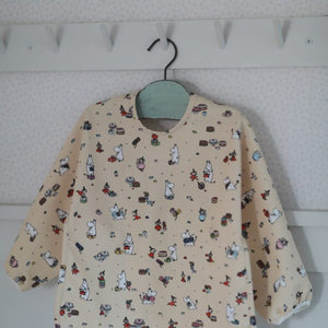 Mumin Picknick, Haklapp med ärm, beige
