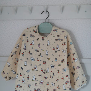 Mumin Picknick, Haklapp med ärm, beige
