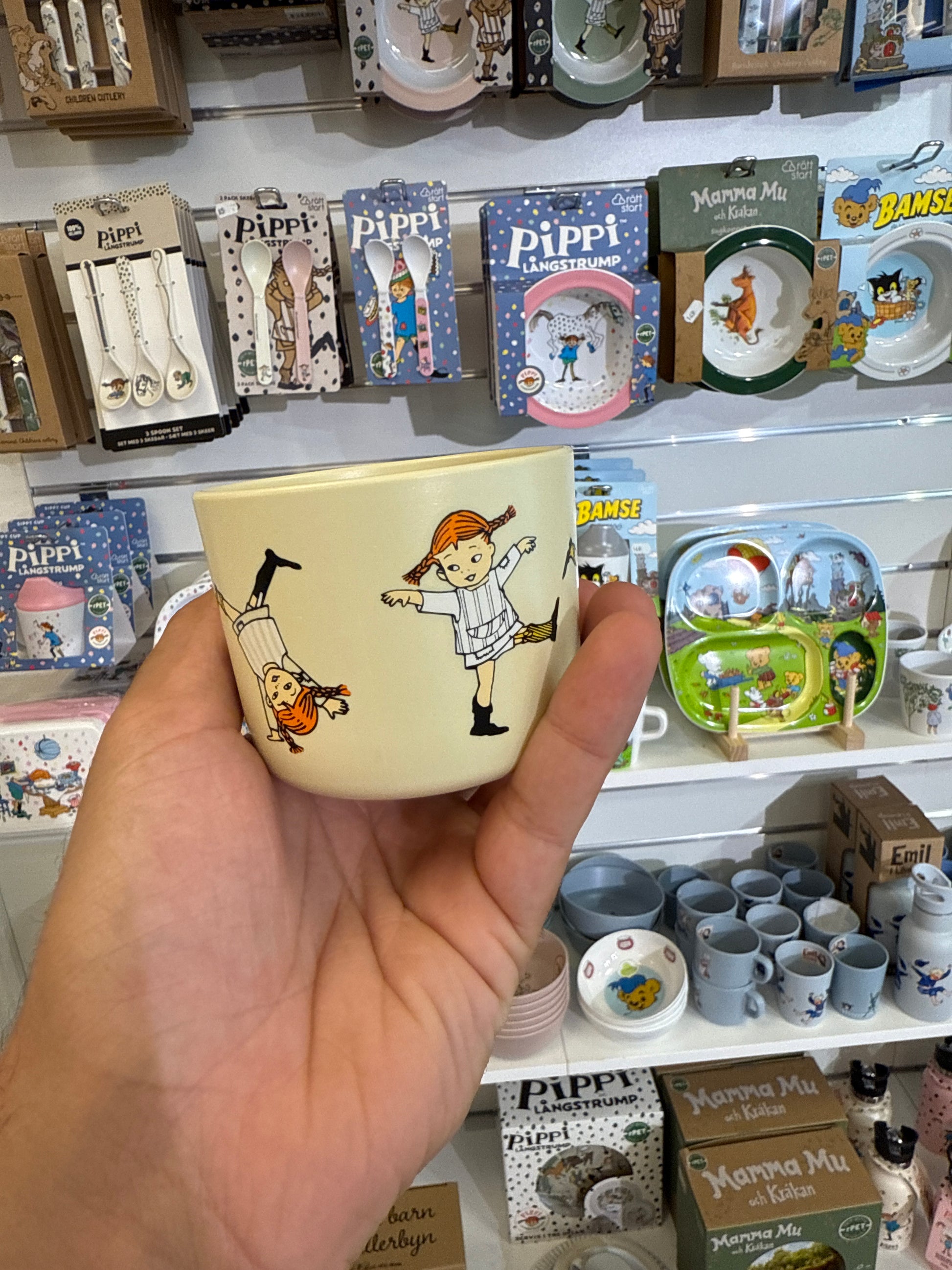 Pippi Cirkus, Mugg med handtag, gul