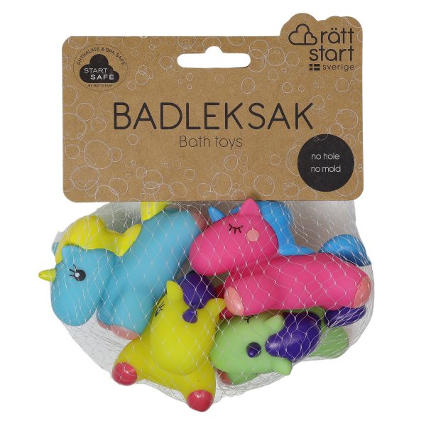 Badleksak, Enhörningar, 4-pack