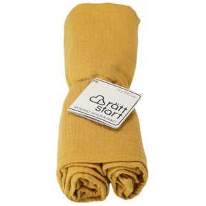 Rätt Start, Muslinfiltar, 3-pack, beige, gul, rosa