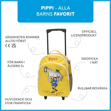 Micki - Pippi resväska, Gul