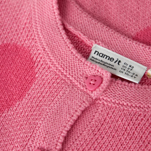 Name It Lianax stickad kofta – Rosa